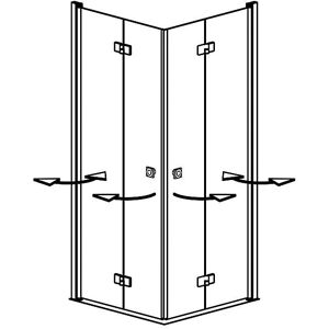 Megabad Eckeinstieg Duschabtrennung - 80x80x195 cm Megabad Eckeinstieg Duschabtrennung - 80x80x195 cm