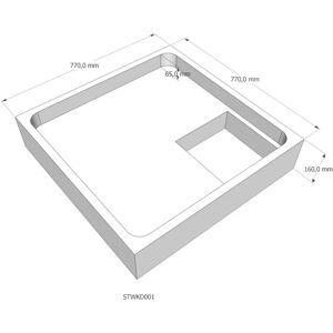 Sturotec Douchebak Ondersteuning - Model STWKD001 - Voor 80x80cm Bak Sturotec Douchebak Ondersteuning - Model STWKD001 - Voor 80x80cm Bak