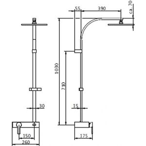 HSK RS 500 Mix - Einhand, Glasablage, Duschschlauch - Brausemischer HSK RS 500 Mix - Einhand, Glasablage, Duschschlauch - Brausemischer