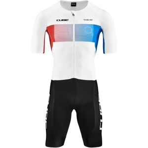 Cube 2XL White Short-Sleeve Triathlon Suit - Triathlon Suit Cube 2XL White Short-Sleeve Triathlon Suit - Triathlon Suit