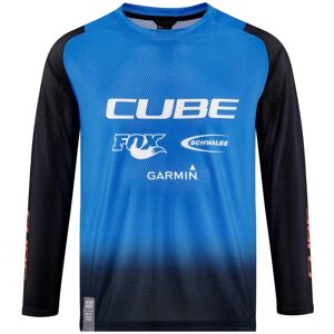 Maillot de cyclisme à manches longues Cube Rookie X Actionteam Bleu Clair - Maillot de cyclisme - Publicité Maillot de cyclisme à manches longues Cube Rookie X Actionteam Bleu Clair - Maillot de cyclisme - Publicité