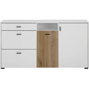 INOSIGN Hudson Weiß/Eiche Modernes Sideboard - Sideboard INOSIGN Hudson Weiß/Eiche Modernes Sideboard - Sideboard