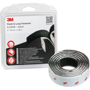3M SJ352B Velcro bånd - Sort - 1,25m x 25mm 3M SJ352B Velcro bånd - Sort - 1,25m x 25mm