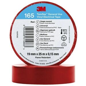 Ruban électrique rouge 3M 165RD6E - Vinyle isolant - 25m x 19mm - Publicité Ruban électrique rouge 3M 165RD6E - Vinyle isolant - 25m x 19mm - Publicité