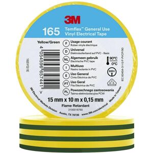 3M Temflex 165 Gul isoleringstape - Isoleringsbånd 3M Temflex 165 Gul isoleringstape - Isoleringsbånd