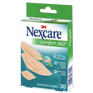 Bandages Nexcare Comfort 360° - 30 pièces - Publicité Bandages Nexcare Comfort 360° - 30 pièces - Publicité