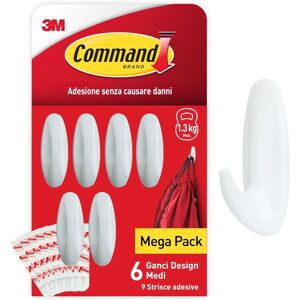 Ganci Designer Medi 3M Command GP081-6EU - Bianco Ganci Designer Medi 3M Command GP081-6EU - Bianco