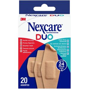 Curitas Nexcare Duo Variados 20 Pack - Rápida Remoción, Transpirable, Resistente al Agua y Flexible Curitas Nexcare Duo Variados 20 Pack - Rápida Remoción, Transpirable, Resistente al Agua y Flexible