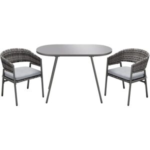 LIVARNO home Tuinset - Weerbestendig, UV-bestendig, Staal, 2 Stoelen, 1 Tafel LIVARNO home Tuinset - Weerbestendig, UV-bestendig, Staal, 2 Stoelen, 1 Tafel