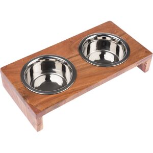 Soporte para comederos Modern Living Nellore - Madera y Acero Inoxidable Soporte para comederos Modern Living Nellore - Madera y Acero Inoxidable