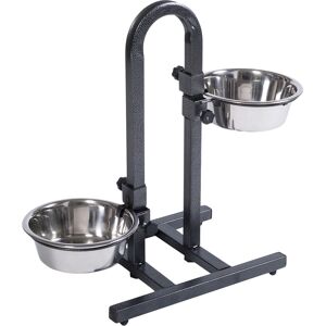 Zooplus Adjustable U-Shaped Dog Bowl Stand with Stainless Steel Bowls - 2 x 1.6L Zooplus Adjustable U-Shaped Dog Bowl Stand with Stainless Steel Bowls - 2 x 1.6L