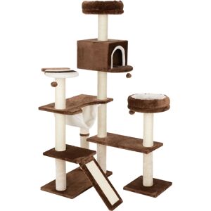 Zooplus Gingerbread House Cat Tree with Ladder - Dark Brown Zooplus Gingerbread House Cat Tree with Ladder - Dark Brown
