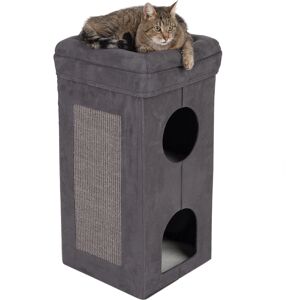 bitiba Torre Plegable para Gatos en Carbón y Blanco - 77cm bitiba Torre Plegable para Gatos en Carbón y Blanco - 77cm