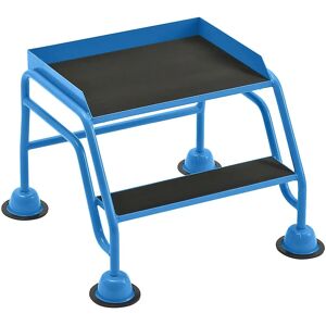 Escalera de mano azul claro con 2 peldaños - Escalera con plataforma Escalera de mano azul claro con 2 peldaños - Escalera con plataforma