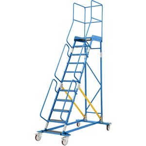 Escalera rodante con plataforma eurokraft pro - Escaleras Escalera rodante con plataforma eurokraft pro - Escaleras