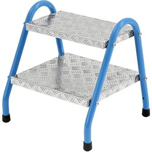 Escalera Eurokraft Pro Azul Claro - 2 Peldaños Marco de Acero Escalera Eurokraft Pro Azul Claro - 2 Peldaños Marco de Acero
