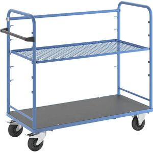Carucior cu rafturi Eurokraft Pro - 5 rafturi - cu raft de plasă Carucior cu rafturi Eurokraft Pro - 5 rafturi - cu raft de plasă