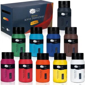 Artina - 10er Acrylfarben-Set 500 ml - Hochpigmentierte Acrylfarben - Artina Artina - 10er Acrylfarben-Set 500 ml - Hochpigmentierte Acrylfarben - Artina