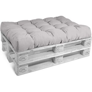 Cojín Beautissu Gris Claro para Palés Euro y Madera - 120x80x15 cm Cojín Beautissu Gris Claro para Palés Euro y Madera - 120x80x15 cm