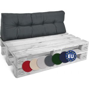 Cojín para Palets Euro de Beautissu - Almohada Respaldo Gruesa para Muebles DIY - Gris Cojín para Palets Euro de Beautissu - Almohada Respaldo Gruesa para Muebles DIY - Gris