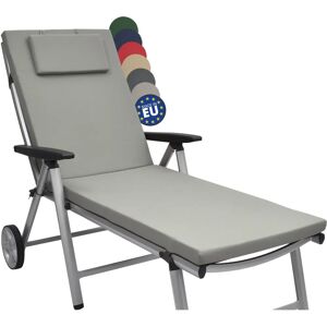 Beautissu Lounge Kissen - Hellgrau - Wasserabweisendes Gewebe - 200x60x5cm Beautissu Lounge Kissen - Hellgrau - Wasserabweisendes Gewebe - 200x60x5cm