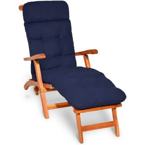 Cuscino Beautissu blu scuro per sedia a sdraio - Comfort extra - Mobili da giardino Cuscino Beautissu blu scuro per sedia a sdraio - Comfort extra - Mobili da giardino