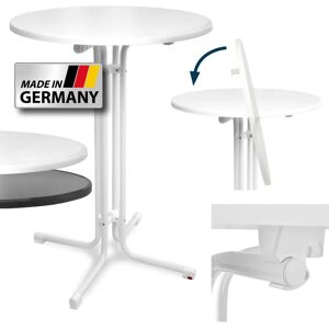 Tavolo Alto Pieghevole Esterno Beautissu Sylt - Resistente agli Urti - 80cm Bianco Tavolo Alto Pieghevole Esterno Beautissu Sylt - Resistente agli Urti - 80cm Bianco