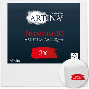 Artina Artina Set aus 3 Leinwänden - 3D Premium - Weiß - Leinwand und Rahmen Artina Artina Set aus 3 Leinwänden - 3D Premium - Weiß - Leinwand und Rahmen