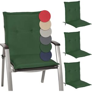 Conjunto de Cojines de Jardín Beautissu - Respaldo Bajo - 4 Piezas - Verde Conjunto de Cojines de Jardín Beautissu - Respaldo Bajo - 4 Piezas - Verde