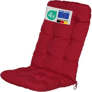 Conjunto de cojines para sillas altas de jardín - 120x50x8cm - Rojo Conjunto de cojines para sillas altas de jardín - 120x50x8cm - Rojo