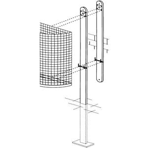 Soporte de hierro HP Autozubehör 1400mm con cerradura para papelera de 27L Soporte de hierro HP Autozubehör 1400mm con cerradura para papelera de 27L