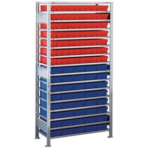 Estantería a presión Schulte H2000xW1000xD500mm - Estantes 70xL 500mm Rojo/Azul Estantería a presión Schulte H2000xW1000xD500mm - Estantes 70xL 500mm Rojo/Azul