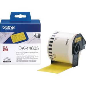 Brother DK-44605 Printer Label - Yellow - 62mm Width - 30.48m Length Brother DK-44605 Printer Label - Yellow - 62mm Width - 30.48m Length