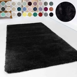 Esprit Relaxx Runder Hochflor-Teppich - 120cm, Schwarz Esprit Relaxx Runder Hochflor-Teppich - 120cm, Schwarz