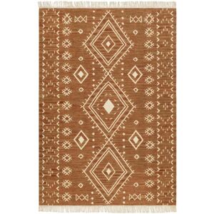 Green Looop Monaco Kelim Teppich - Braun Rot 130x190cm Green Looop Monaco Kelim Teppich - Braun Rot 130x190cm