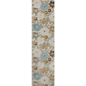 WECONhome - Beach Flower - Beige - 80x400 cm - Rug WECONhome - Beach Flower - Beige - 80x400 cm - Rug