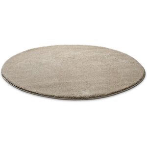 WECON HOME Manta - Rund Hochflor-Teppich in Beige für Innenbereich WECON HOME Manta - Rund Hochflor-Teppich in Beige für Innenbereich