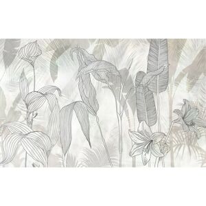 KOMAR Bunte Vliestapete - Linierte Lilien - 400 x 250 cm - Wandbild KOMAR Bunte Vliestapete - Linierte Lilien - 400 x 250 cm - Wandbild