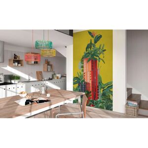 Carta da parati non tessuta Plant House Viola - 150x250cm - Moderno Carta da parati non tessuta Plant House Viola - 150x250cm - Moderno