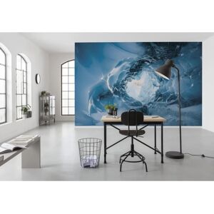 KOMAR Gletscher Motiv Tapete - 450x280 cm - Blau - Wohnzimmer KOMAR Gletscher Motiv Tapete - 450x280 cm - Blau - Wohnzimmer