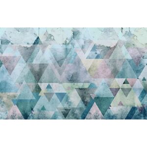 Trenddeko Wandbild - Blaue Dreiecke - Wandbild Trenddeko Wandbild - Blaue Dreiecke - Wandbild