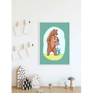 KOMAR Lili and Bear Bunt Poster - 50cm x 40cm - Tiere KOMAR Lili and Bear Bunt Poster - 50cm x 40cm - Tiere