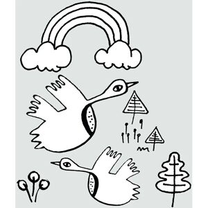 KOMAR Poster Scribble Birdy - Tierkunst - Modern Wanddekoration KOMAR Poster Scribble Birdy - Tierkunst - Modern Wanddekoration