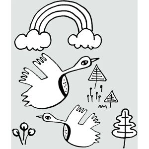 KOMAR Poster Scribble Birdy - Tier Wandkunst - 40x50cm KOMAR Poster Scribble Birdy - Tier Wandkunst - 40x50cm