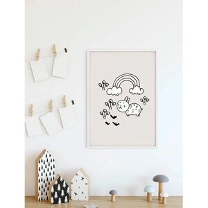 KOMAR Scribble Bunny Poster - Tiere, bunt, 50x70cm KOMAR Scribble Bunny Poster - Tiere, bunt, 50x70cm