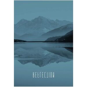 KOMAR Weltsee Reflexion Stahl Poster - Natur, Grau, Indoor KOMAR Weltsee Reflexion Stahl Poster - Natur, Grau, Indoor