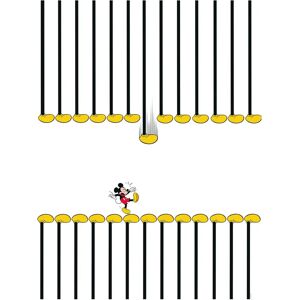KOMAR Mickey Mouse Footlines Poster - Kinderzimmer, Schlafzimmer, Wohnzimmer - 40x50cm KOMAR Mickey Mouse Footlines Poster - Kinderzimmer, Schlafzimmer, Wohnzimmer - 40x50cm