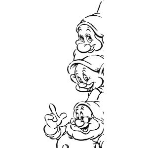 KOMAR Disney Schneewittchen Zwerge Poster - 50x70 cm - Schwarz KOMAR Disney Schneewittchen Zwerge Poster - 50x70 cm - Schwarz