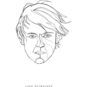 KOMAR Bunt Star Wars Force Faces Luke Poster - Decor voor kinderkamer KOMAR Bunt Star Wars Force Faces Luke Poster - Decor voor kinderkamer