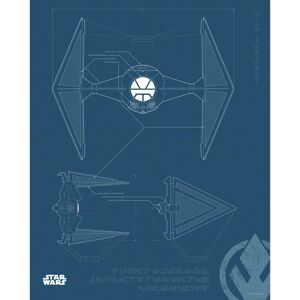 Sanders & Sanders Dunkelblauer Star Wars Sith TIE-Fighter Poster - Poster Sanders & Sanders Dunkelblauer Star Wars Sith TIE-Fighter Poster - Poster
